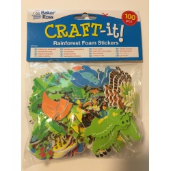 "ДЖУНГЛИ" мягкие наклейки 100 шт