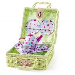 Корзина для пикника с приборами для чаепития (8 шт.)